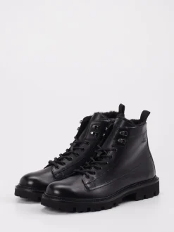 Boss – Schnürboots aus Kalbleder schwarz