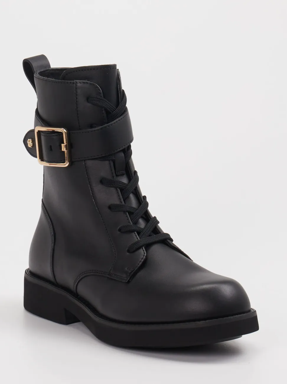 Boss – Schnürboots aus Lammleder schwarz
