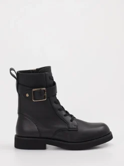 Boss – Schnürboots aus Lammleder schwarz
