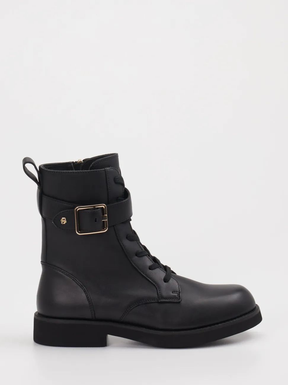 Boss – Schnürboots aus Lammleder schwarz