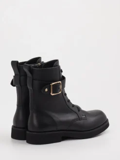 Boss – Schnürboots aus Lammleder schwarz