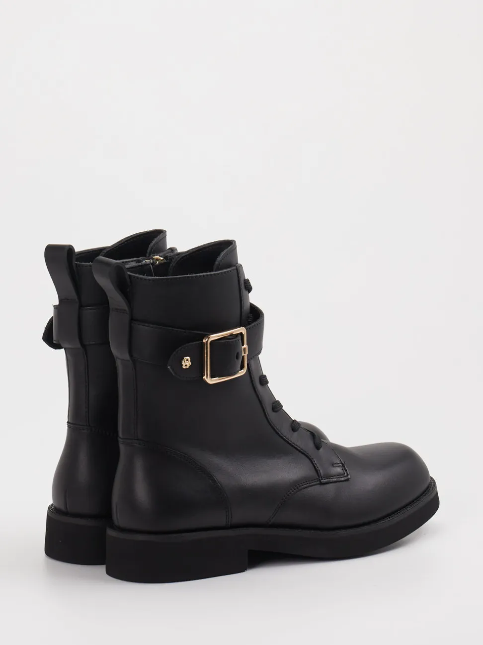 Boss – Schnürboots aus Lammleder schwarz