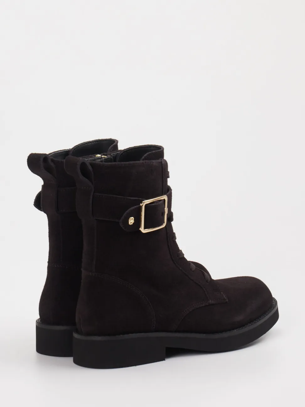 Boss – Schnürboots aus Veloursleder dunkelbraun
