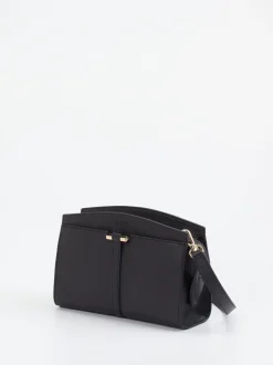 Boss – Schultertasche aus Kalbleder Schwarz