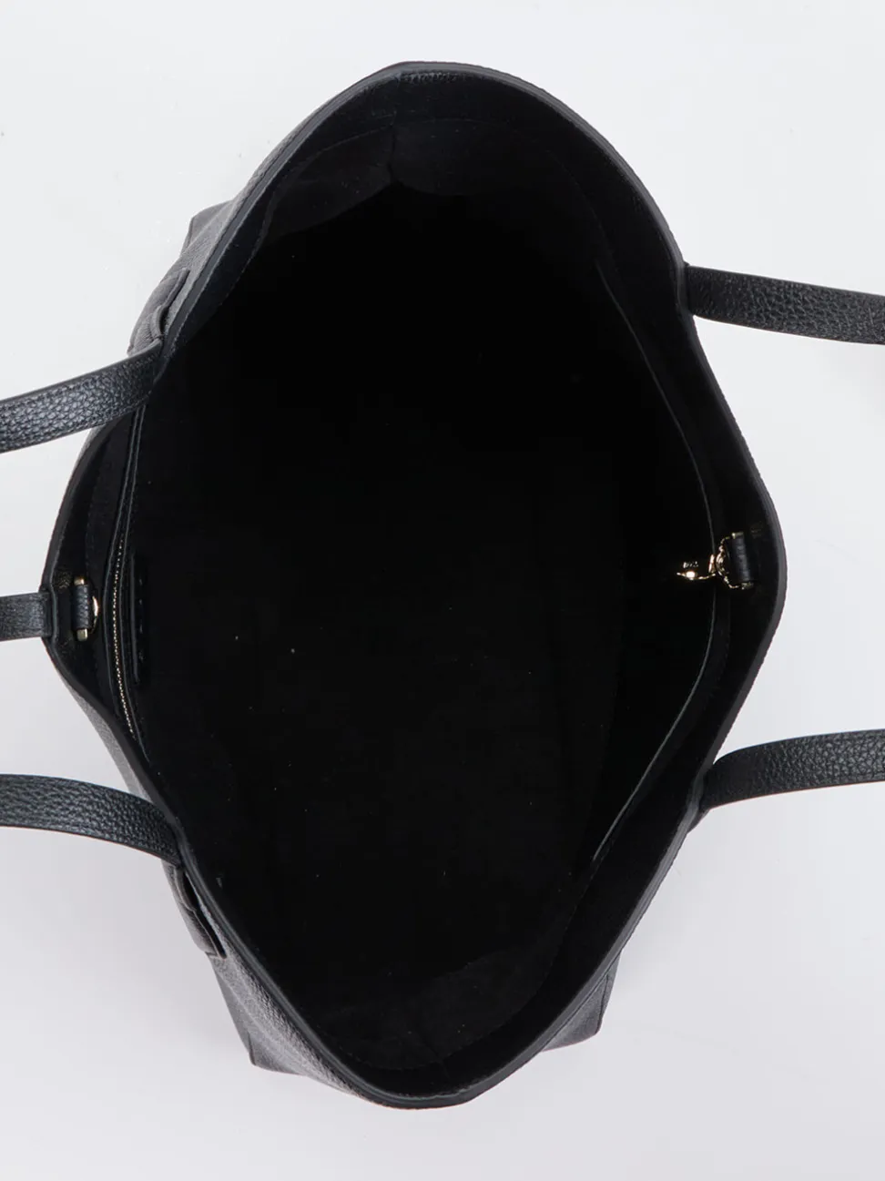 Boss – Shopper aus Kalbleder in Schwarz