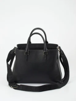 Boss – Shopper aus Kalbleder in Schwarz