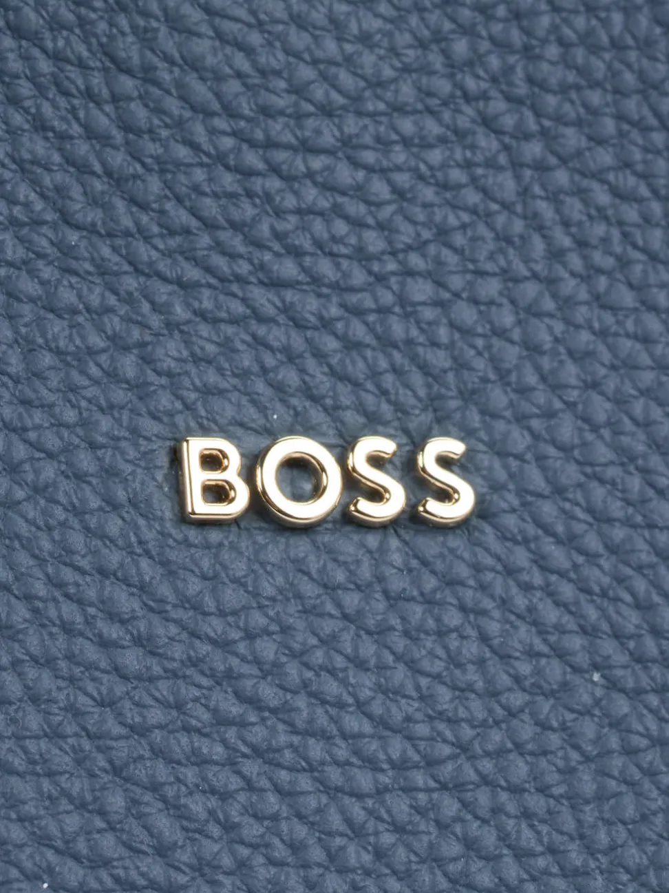 Boss – Shopper aus Leder in Taubenblau