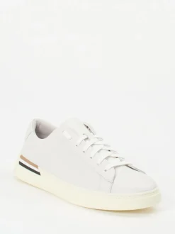 Boss – Sneaker aus Glattleder in Hellgrau
