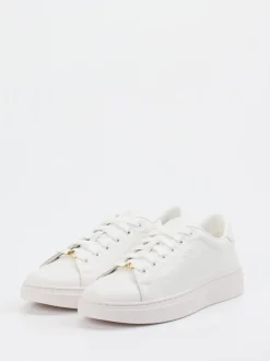 Boss – Sneaker aus Kalbleder in Weiß