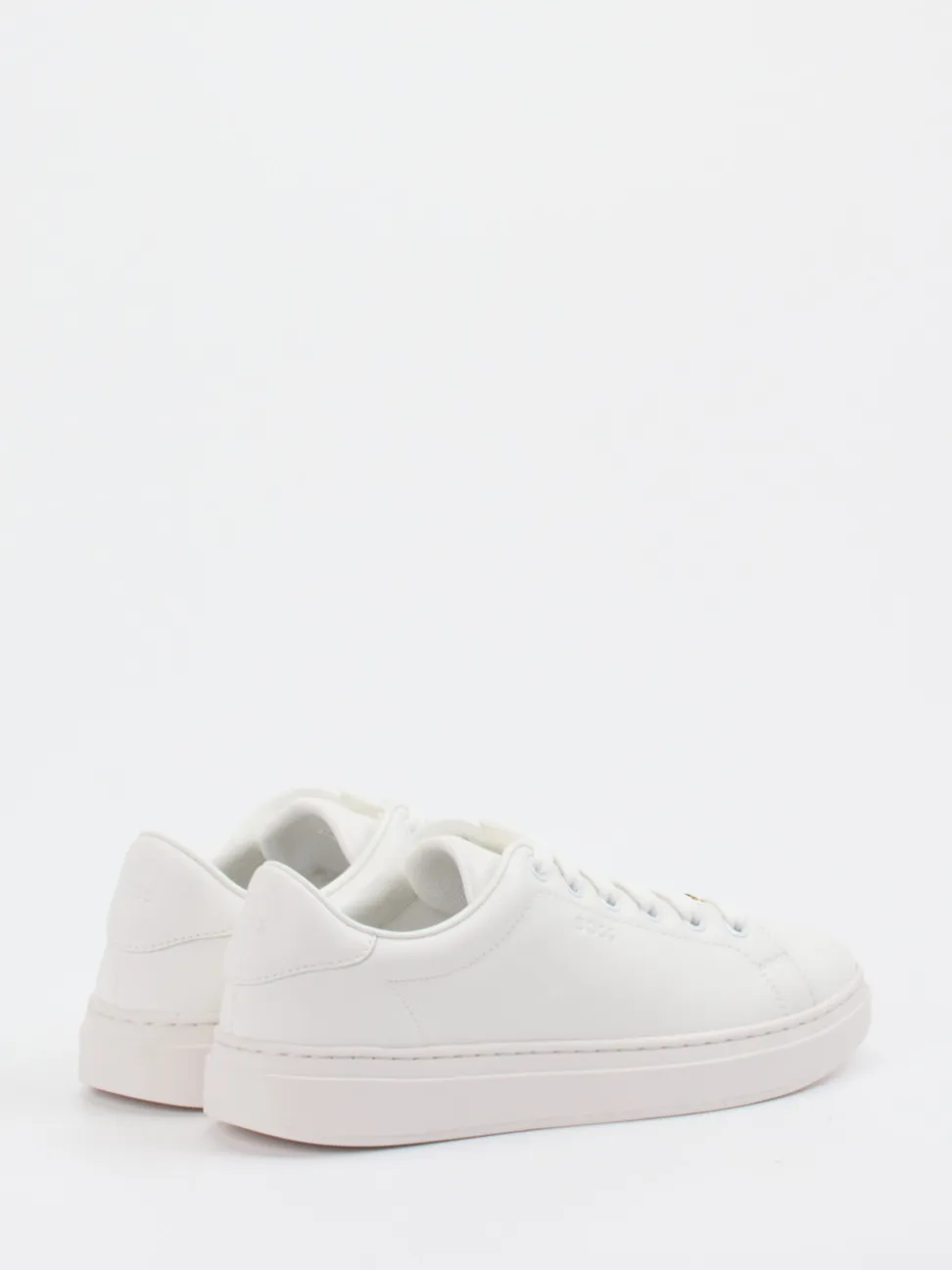 Boss – Sneaker aus Kalbleder in Weiß