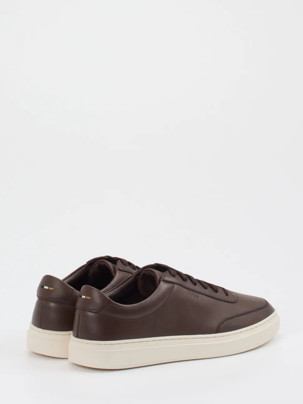 Boss – Sneaker aus Kalbleder in Dunkelbraun