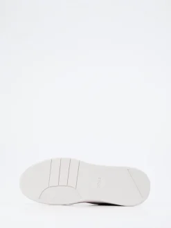 Boss – Sneaker aus Kalbleder in Offwhite