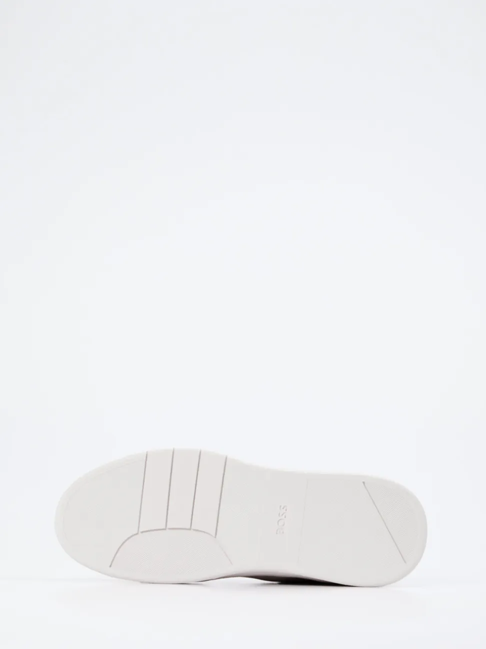 Boss – Sneaker aus Kalbleder in Offwhite