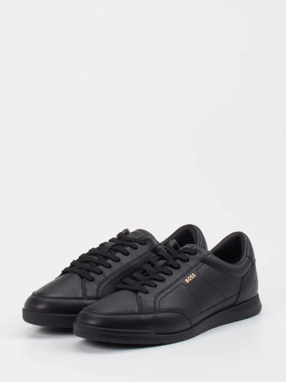 Boss – Sneaker aus Kalbleder in Schwarz
