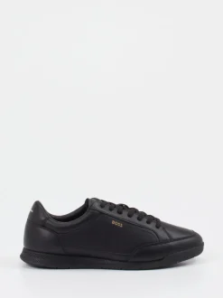 Boss – Sneaker aus Kalbleder in Schwarz