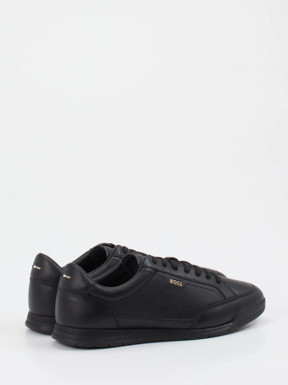 Boss – Sneaker aus Kalbleder in Schwarz