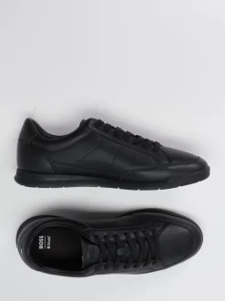 Boss – Sneaker aus Kalbleder in Schwarz