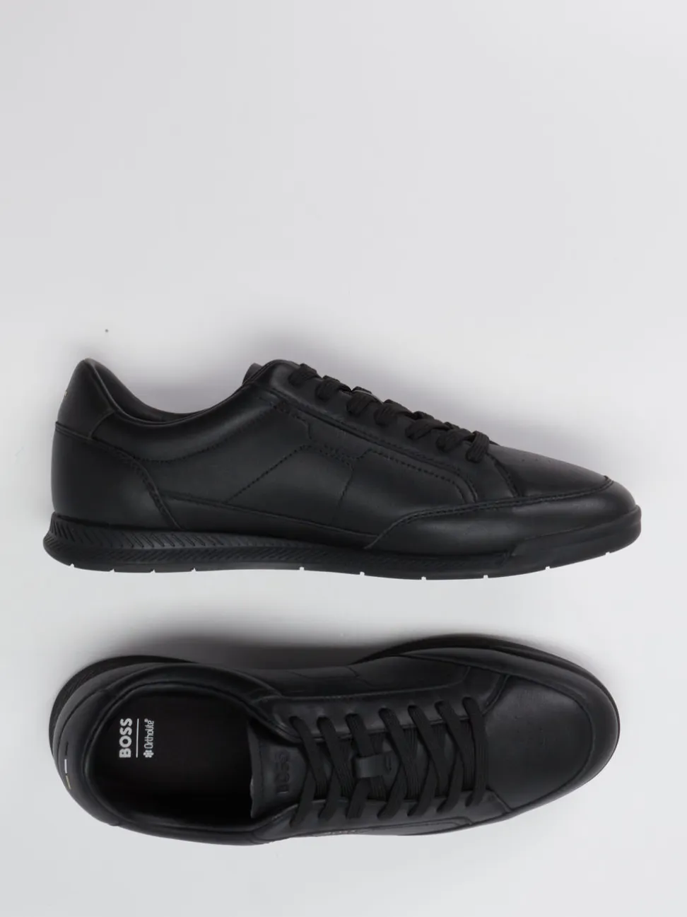 Boss – Sneaker aus Kalbleder in Schwarz