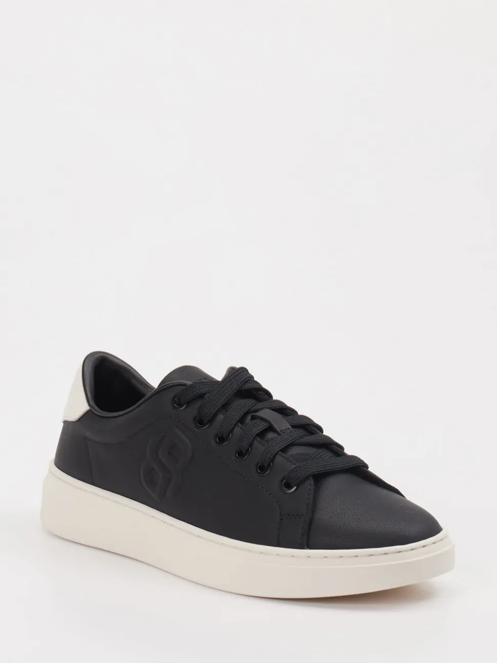 Boss – Sneaker aus Kalbleder in Schwarz