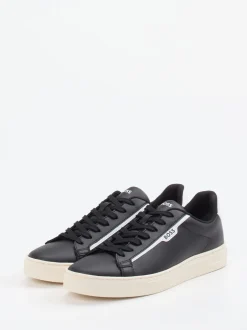 Boss – Sneaker aus Kalbleder in Schwarz