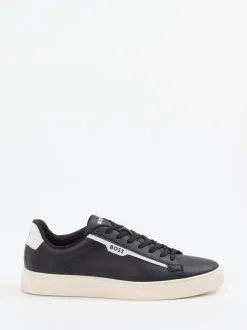 Boss – Sneaker aus Kalbleder in Schwarz