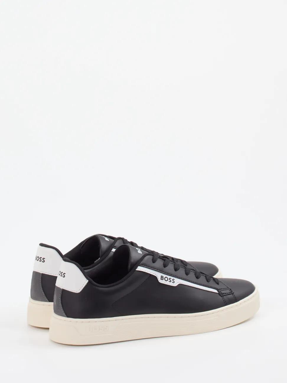 Boss – Sneaker aus Kalbleder in Schwarz