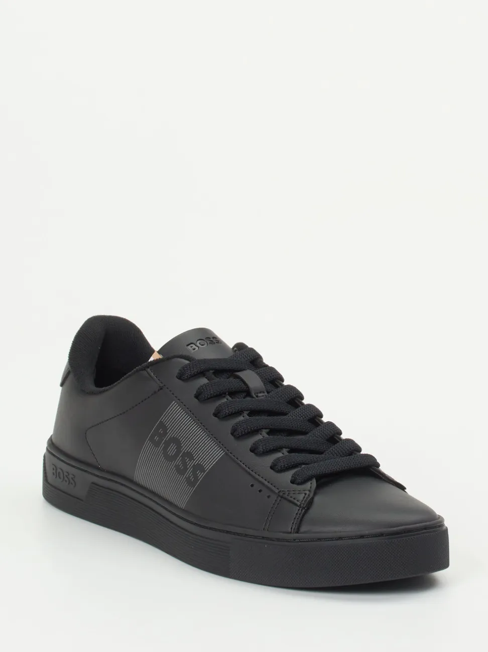 Boss – Sneaker aus Kalbleder schwarz