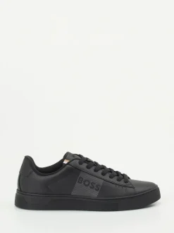 Boss – Sneaker aus Kalbleder schwarz