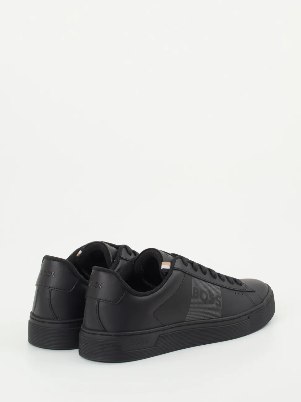 Boss – Sneaker aus Kalbleder schwarz