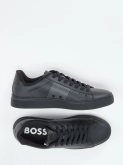 Boss – Sneaker aus Kalbleder schwarz