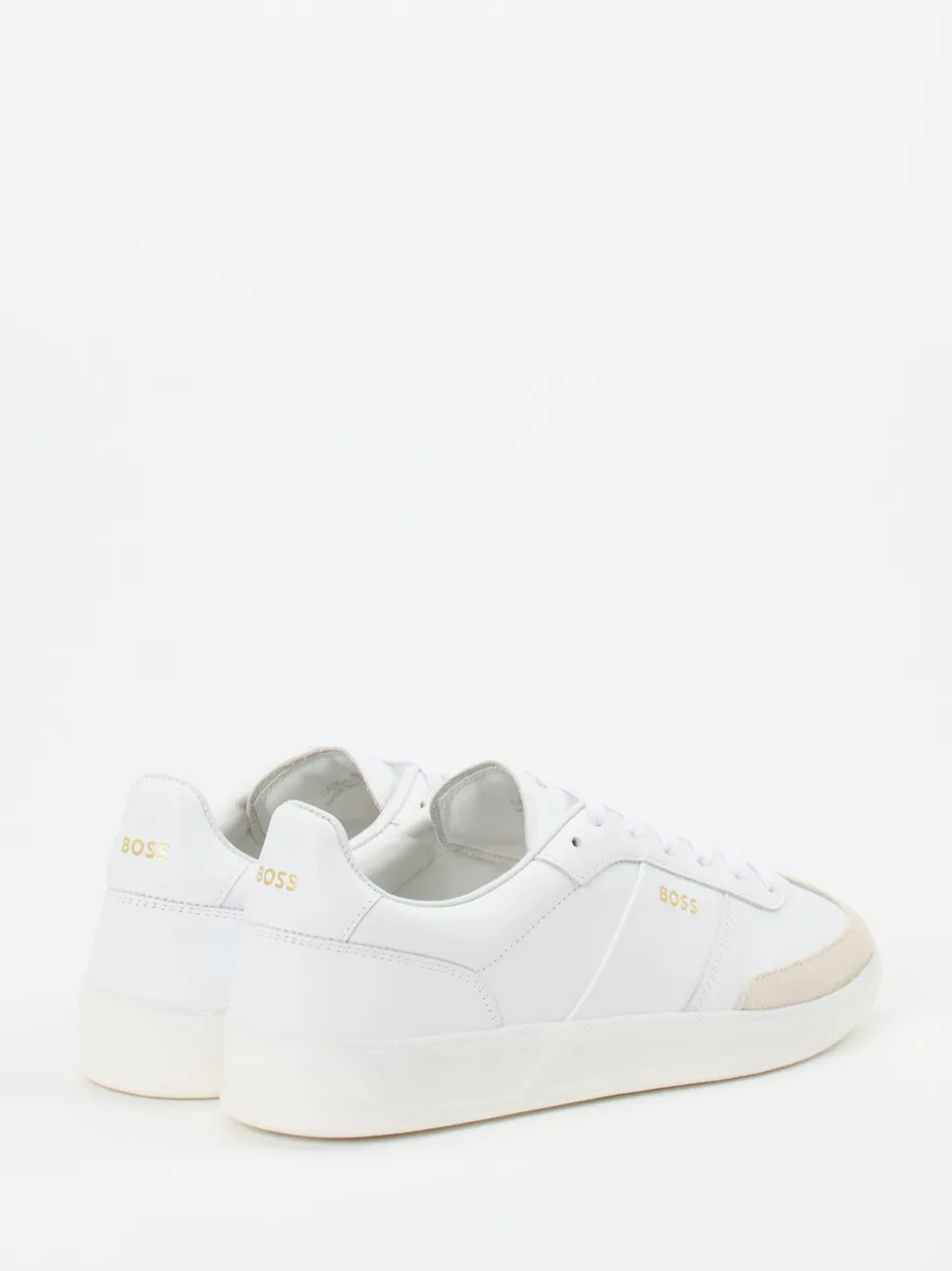 Boss – Sneaker aus Kalbleder in Weiß