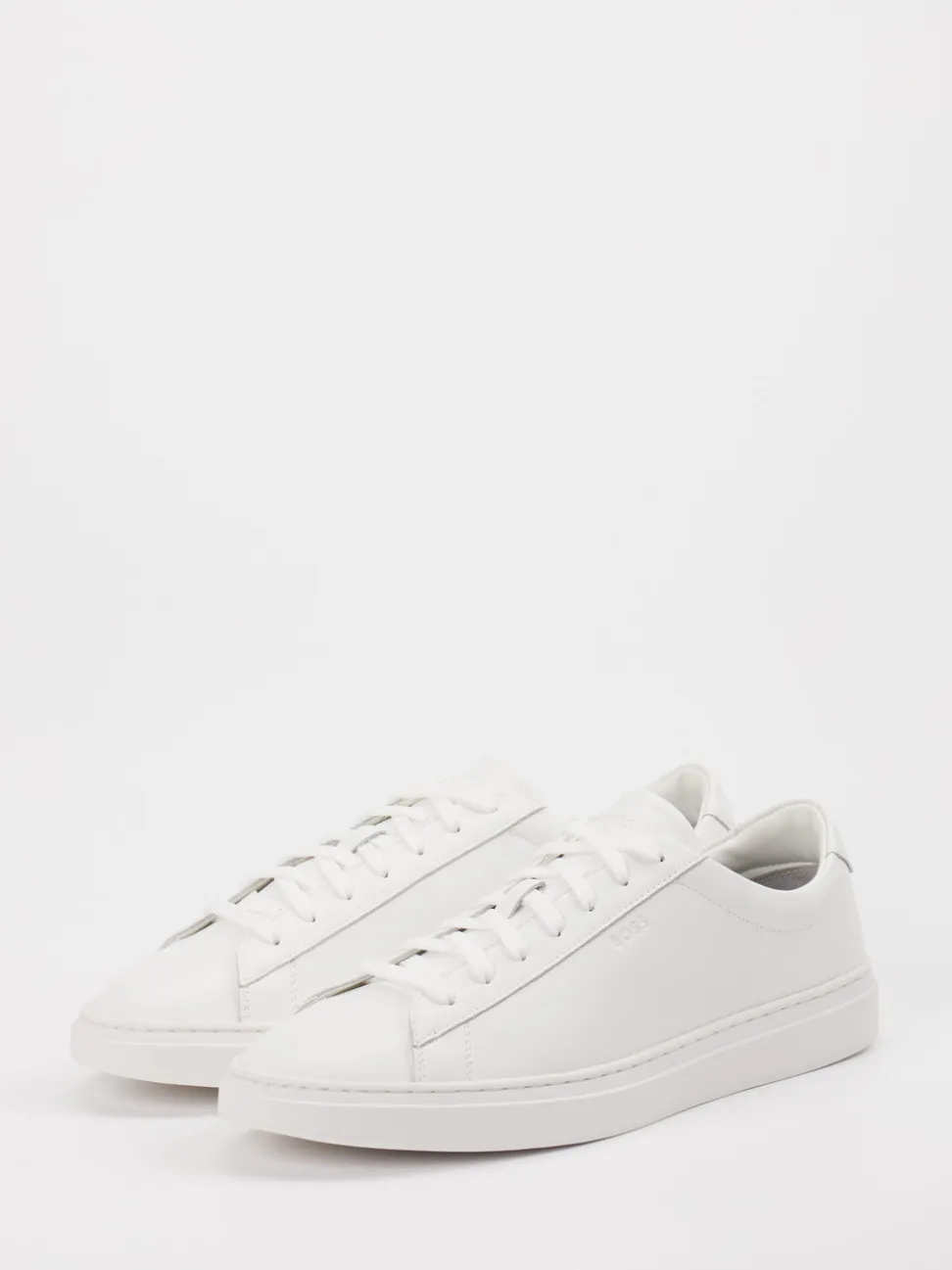 Boss – Sneaker aus Kalbleder in Weiß