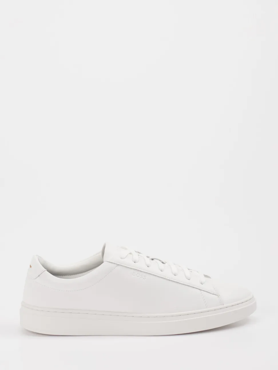 Boss – Sneaker aus Kalbleder in Weiß