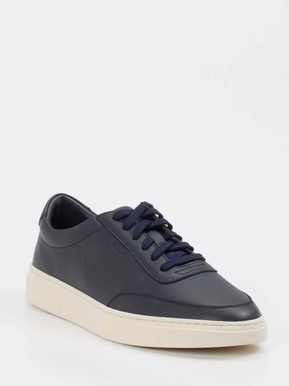 Boss – Sneaker aus Kalbleder Dunkelblau