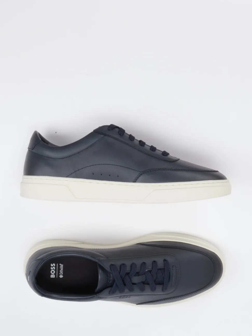 Boss – Sneaker aus Kalbleder Dunkelblau