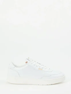 Boss – Sneaker aus Kalbleder in Weiß
