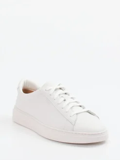 Boss – Sneaker aus Leder in Off-White