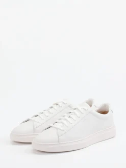 Boss – Sneaker aus Leder in Off-White