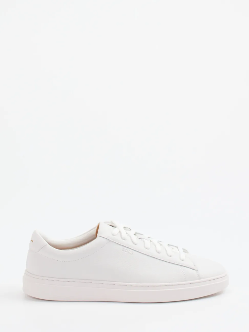 Boss – Sneaker aus Leder in Off-White