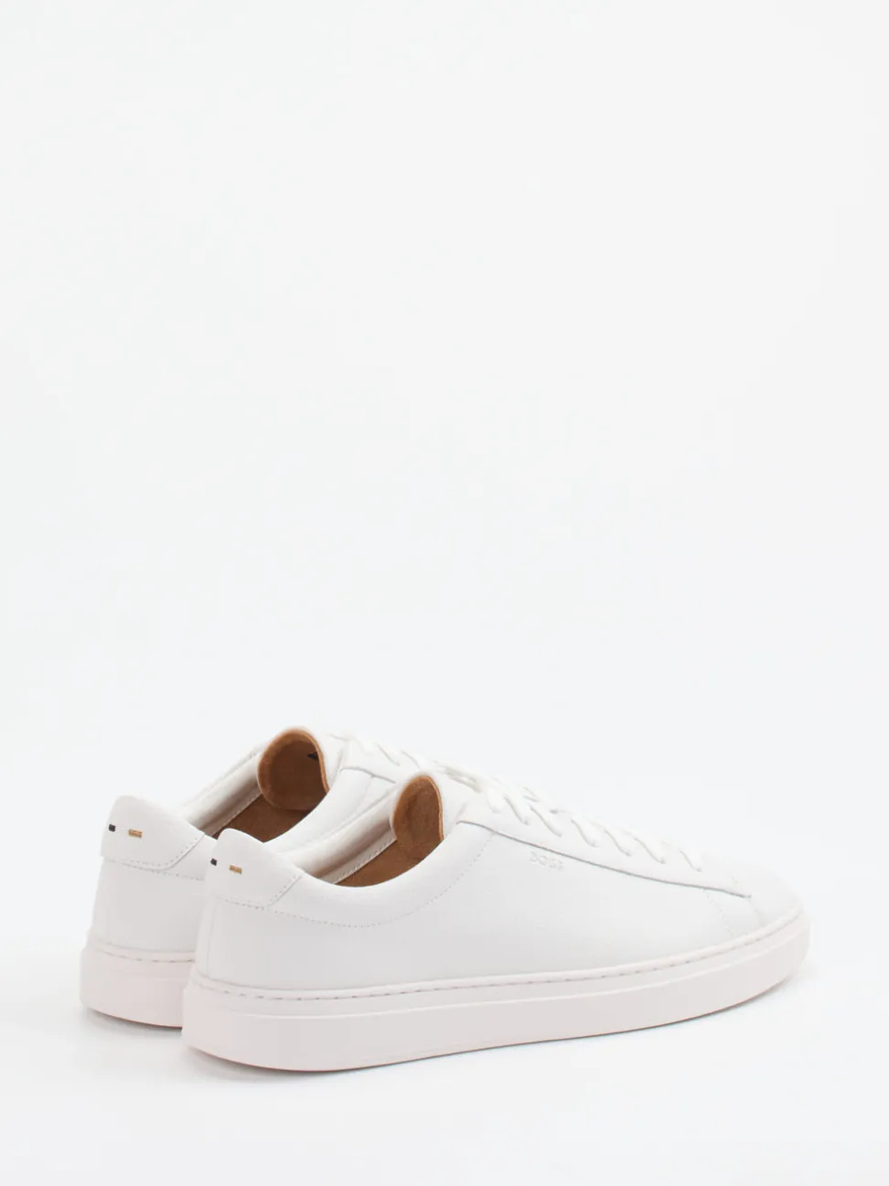 Boss – Sneaker aus Leder in Off-White