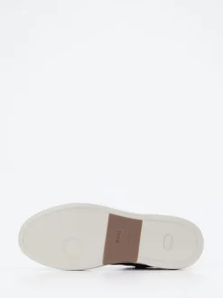 Boss – Sneaker aus Leder in Dunkelbraun