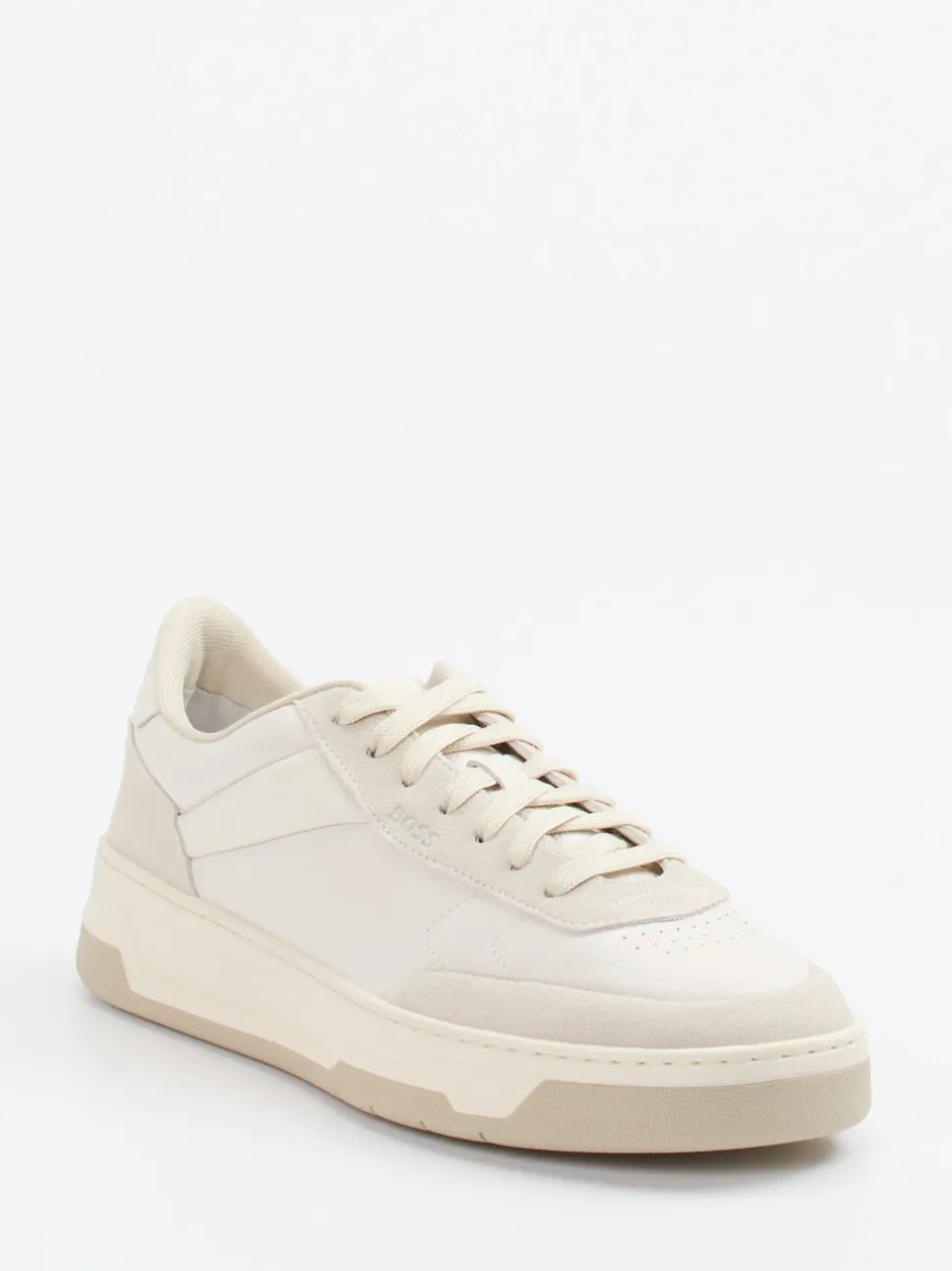 Boss – Sneaker aus Leder in Beige