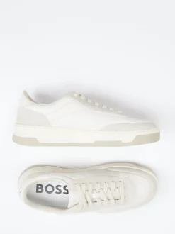 Boss – Sneaker aus Leder in Beige