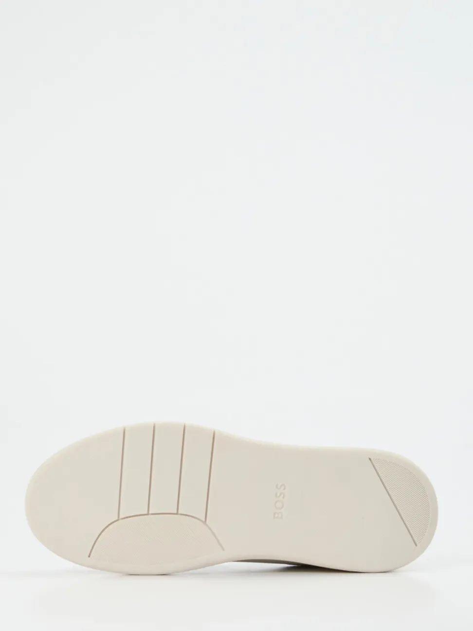 Boss – Sneaker aus Leder in Weiß mit Farbdetails