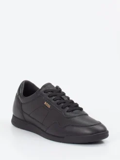 Boss – Sneaker aus Leder in Schwarz