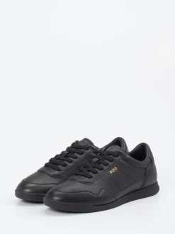 Boss – Sneaker aus Leder in Schwarz