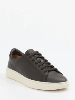 Boss – Sneaker aus Leder in Dunkelbraun