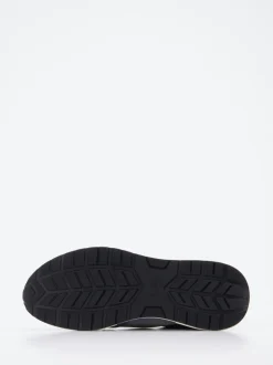Boss – Sneaker aus Mesh und Veloursleder stahlblau