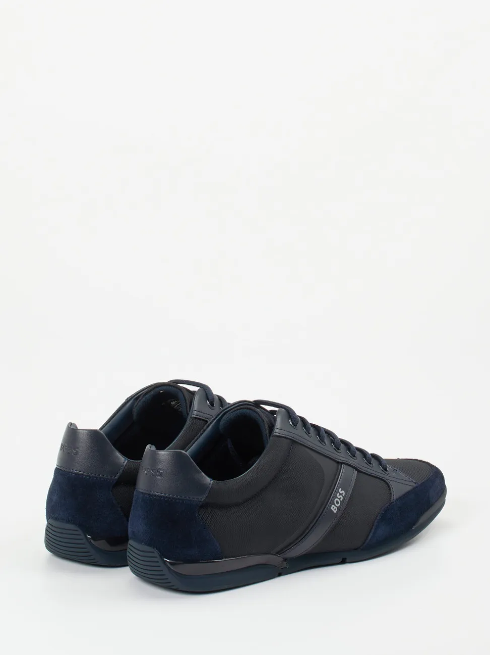 Boss – Sneaker aus Synthetik und Veloursleder Dunkelblau