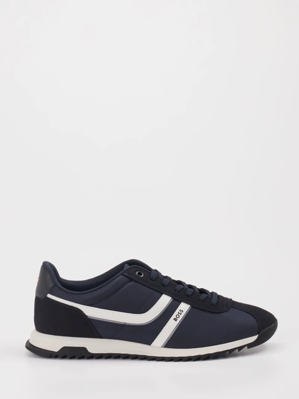Boss – Sneaker aus Textil und Veloursleder Dunkelblau